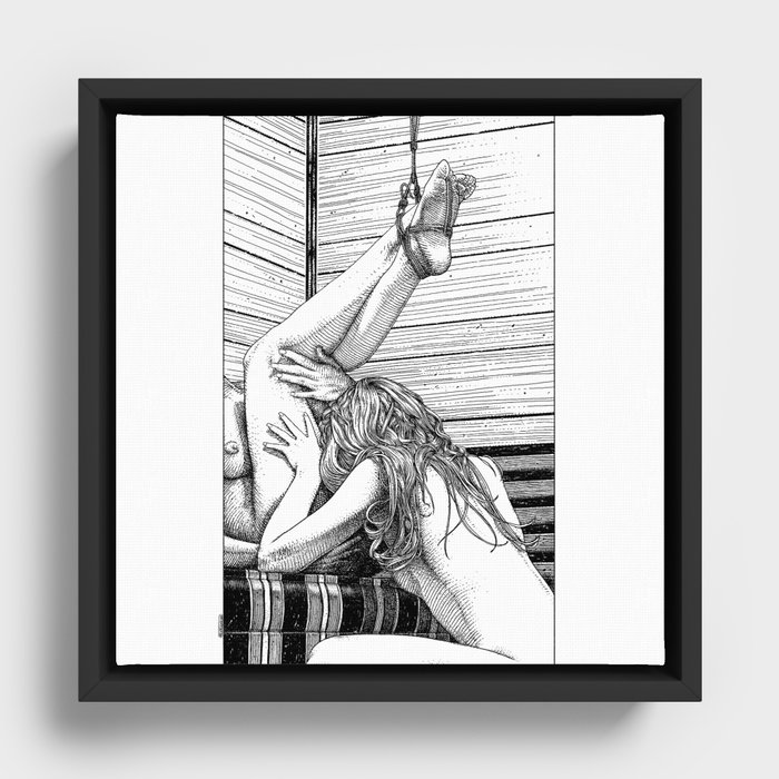 asc 685 - Les jambes en l'air (Tonight so high with you) Framed Canvas