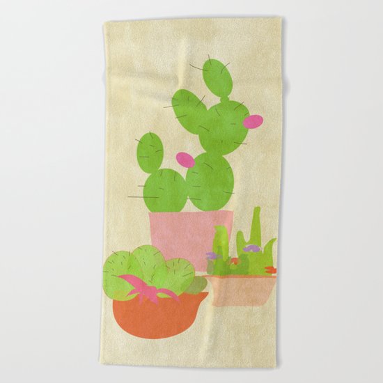 Cacti Mix Beach Towel