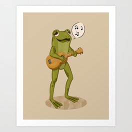 Tacky Singing Frog Art Print
