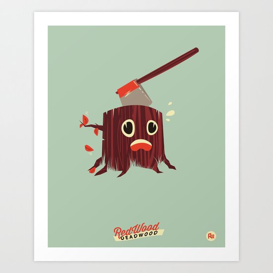 Redwood Deadwood Art Print