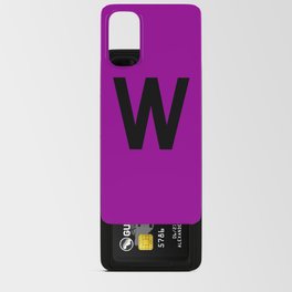 LETTER w (BLACK-PURPLE) Android Card Case