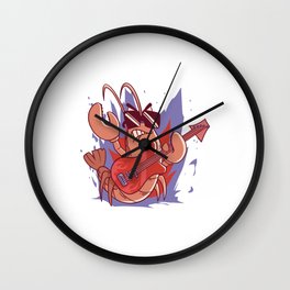 Rock Music Lobster Wall Clock