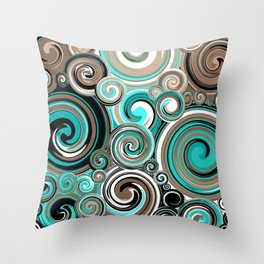 Water Whirlwind Abstract 2 Throw Pillow