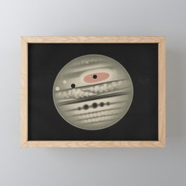 Étienne Léopold Trouvelot: Jupiter 1880 Framed Mini Art Print | Pastel, 19Thcentury, Drawing, Celestial, Illustration, Chalk Charcoal, Astronomy, Jupiter, Graphite 