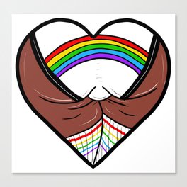 Gay Undies Heart Shaped Butt Canvas Print