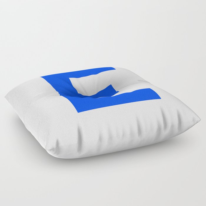 Letter E (Blue & White) Floor Pillow