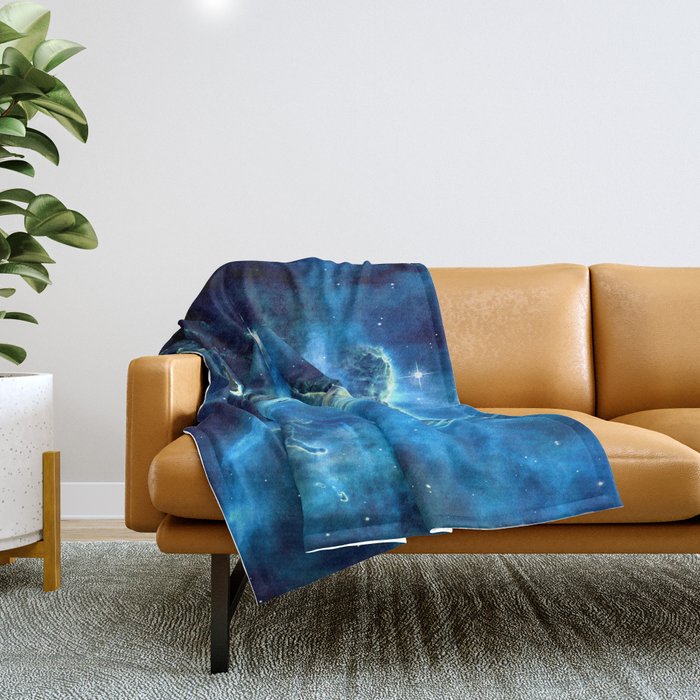 GALAxY Mystic Mountain Blue Throw Blanket