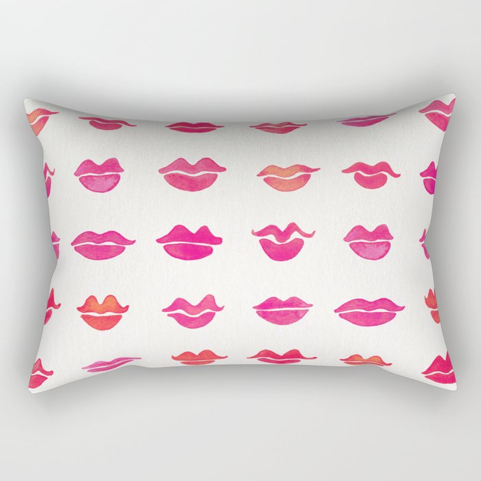 Kiss Collection – Pink Palette Rectangular Pillow