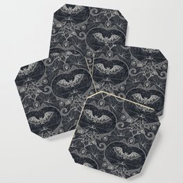 Gothic lace-bats-black Coaster