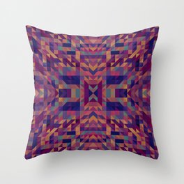 grace - intricate symmetrical geometric pattern vivid jewel tones Throw Pillow