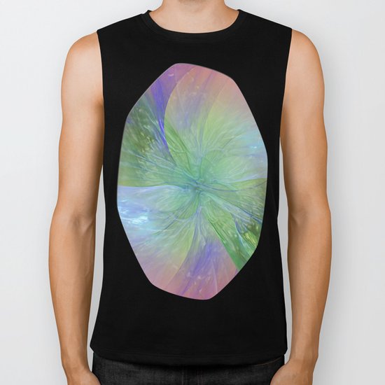 Mystic Warmth Abstract Fractal Biker Tank