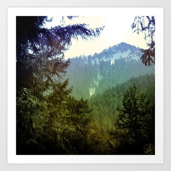 Bluegreen Mountain, Oregon Art Print