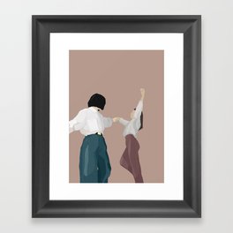 girls dancing  Framed Art Print