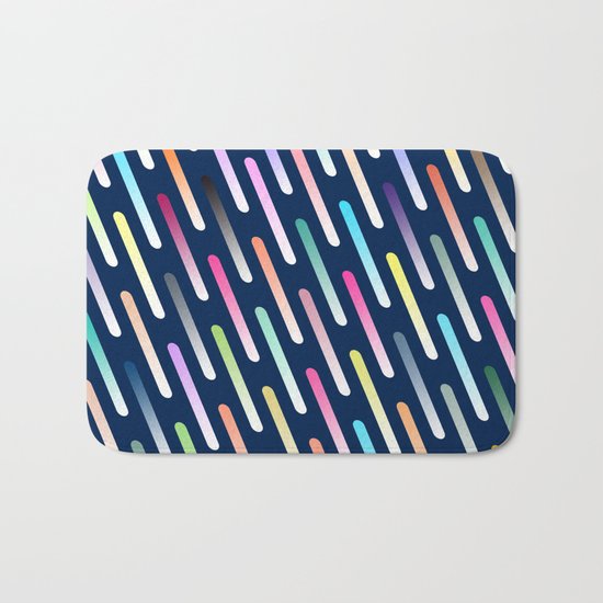 Abstract cosmic rain Bath Mat