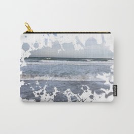 Sea Splash Carry-All Pouch | Splatter, Splash, Wild, Photo, Holiday, Watercolor, Ink, Graphicdesign, Sea, Digital 