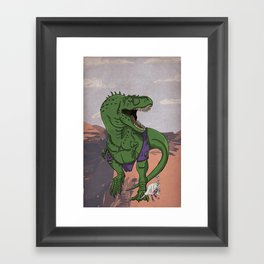 Hulkasaurus Rex - Superhero Dinosaurs Series Framed Art Print