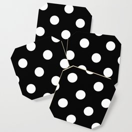 white polka dots design Coaster