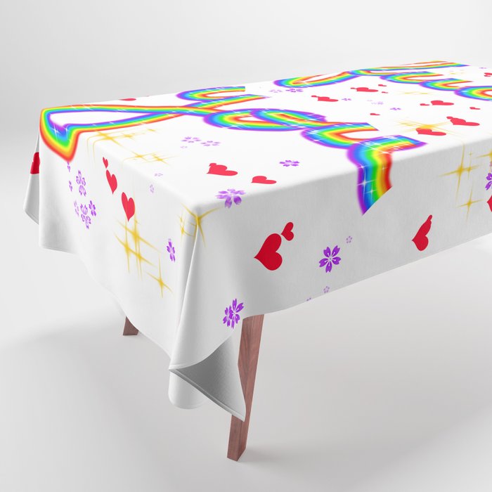 Fck you rainbow Tablecloth