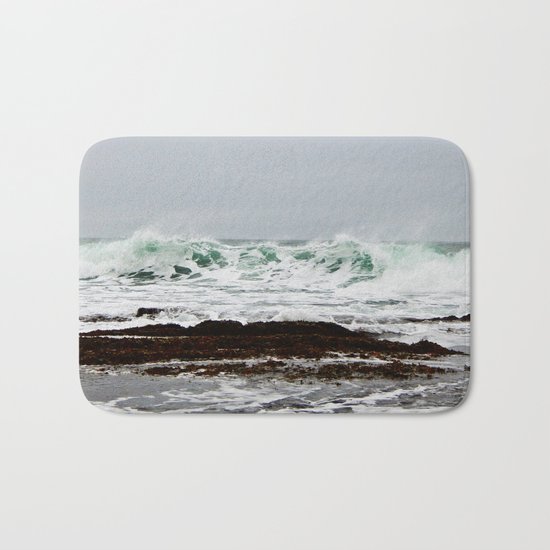 Green Wave Breaking Bath Mat