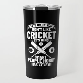 Cricket Game Player Ball Bat Coach Cricketer Travel Mug