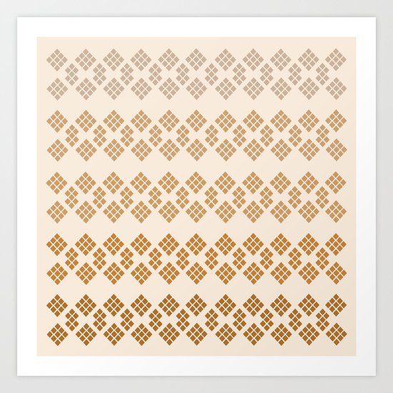 Gold Diamonds Art Print