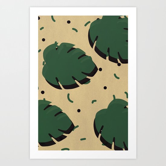 Monstera leaf 1 Art Print
