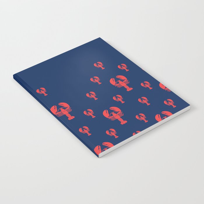 Lobster Squadron on navy background. Notebook