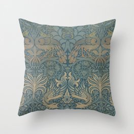 William Morris - Peacock and Dragon, 1878 Throw Pillow