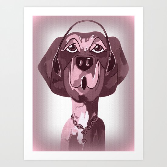 Doggie Singing The Blues Art Print