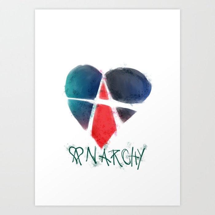 Anarchy in love Art Print