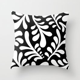 Porcelain Black / White Throw Pillow