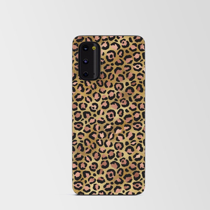 Gold Leopard Print Pattern 11 Android Card Case