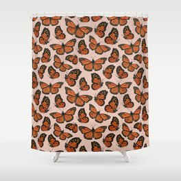 Butterfly Watercolor Shower Curtain