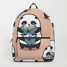 Panda is Reading Book Pattern Backpack