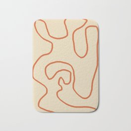 Abstract Line Art 1 (Terracotta) Bath Mat | Minimalart, Graphicdesign, Freely, Lines, Apartment Therapy, Minimalistic, Designthings, Abstractart, Minimalist, Apartmenttherapy 