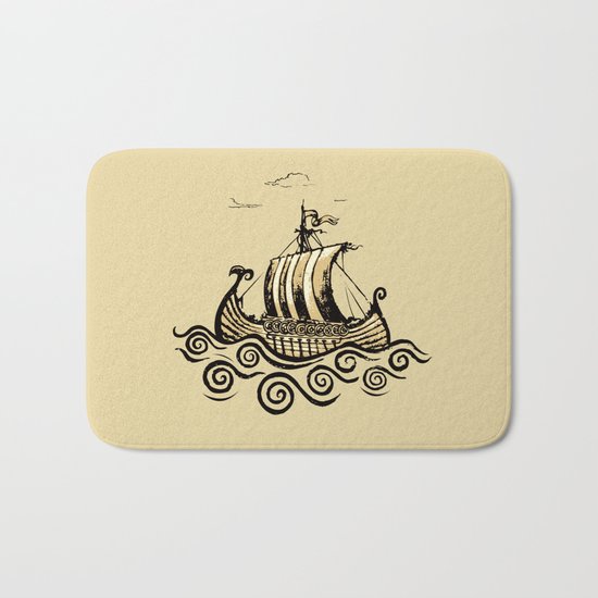 Viking ship 2 Bath Mat