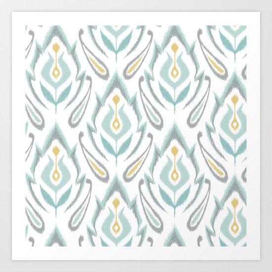 Soft Ikat Art Print