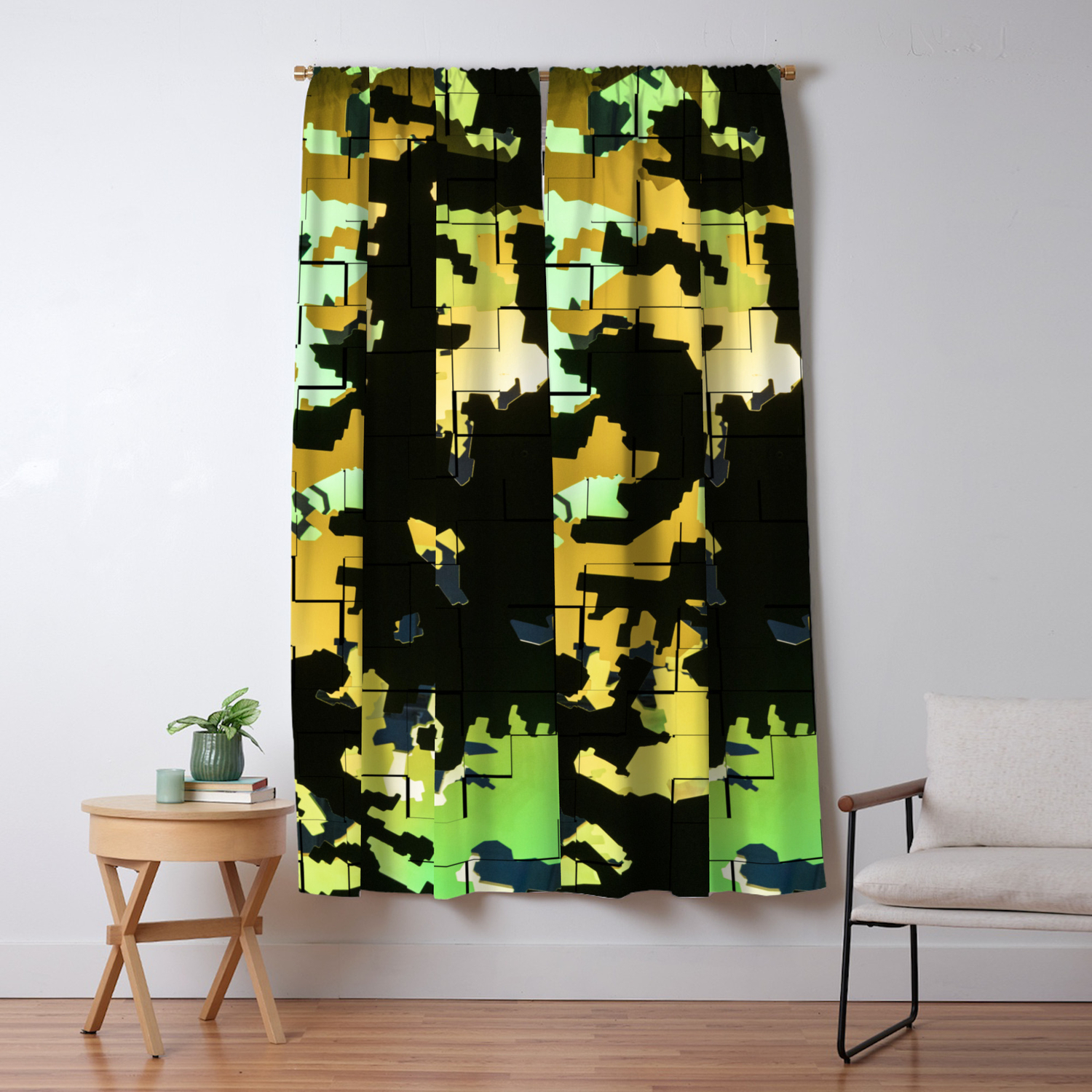 Camo Colorful Camouflage Blackout Curtain By Teridarnell Society6