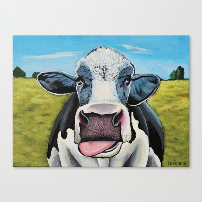 Cow Lick Canvas Print