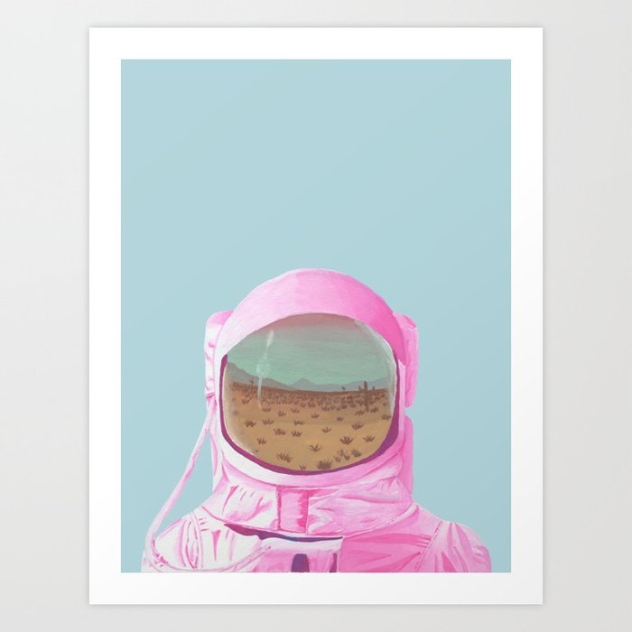 Neon Astronaut Art Print