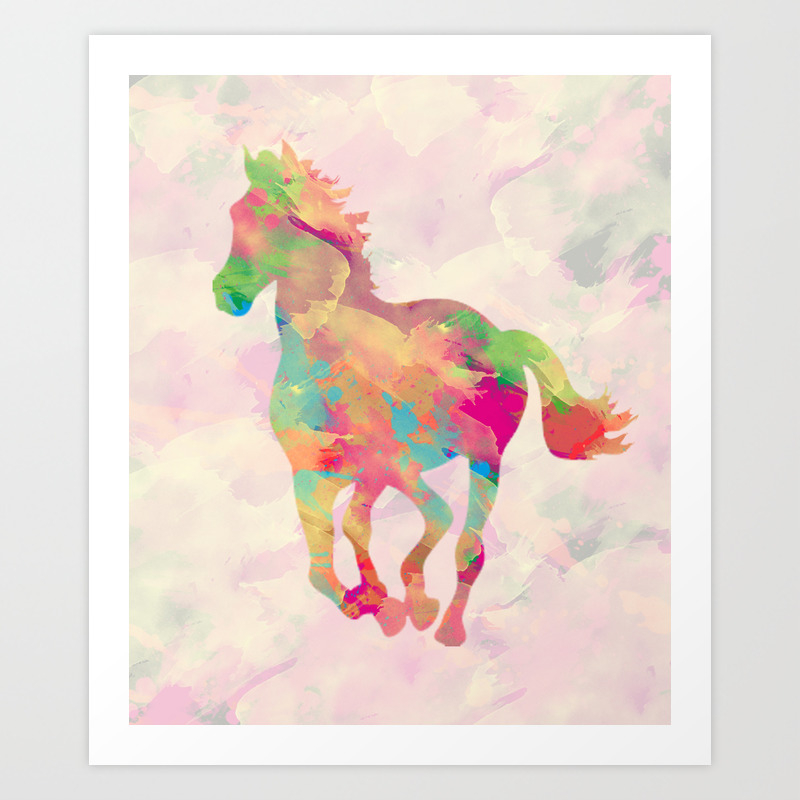 Abstract Horse Art Print By Uniqued Society6