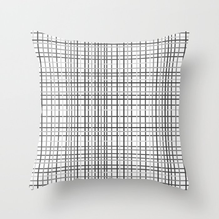 Weave Black and White Throw Pillow