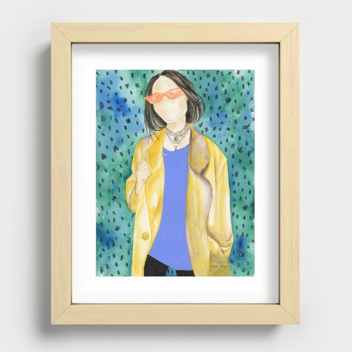 NYC street style  Recessed Framed Print