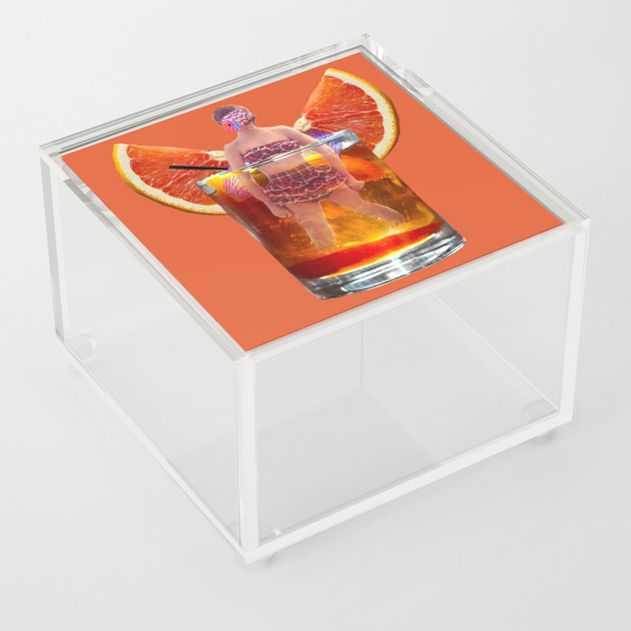 Red Fish Lady Acrylic Box