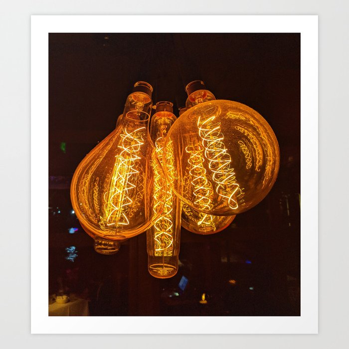 Antique Light Bulbs Art Print