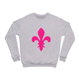 Fleur de Lis (Dark Pink & White) Crewneck Sweatshirt