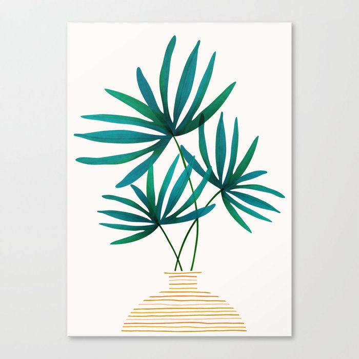 Tropical Palm Bouquet Canvas Print