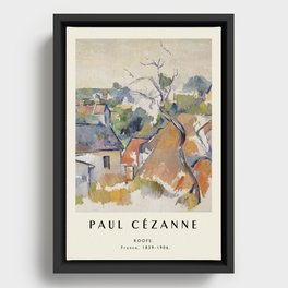 Poster-Paul Cézanne-Roofs. Framed Canvas