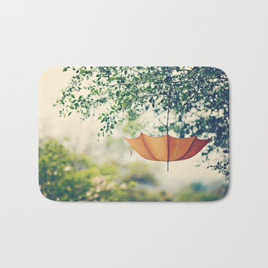 Orange Umbrella Bath Mat