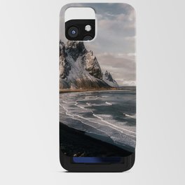 Stokksnes Icelandic Mountain Beach Sunset - Landscape Photography iPhone Card Case